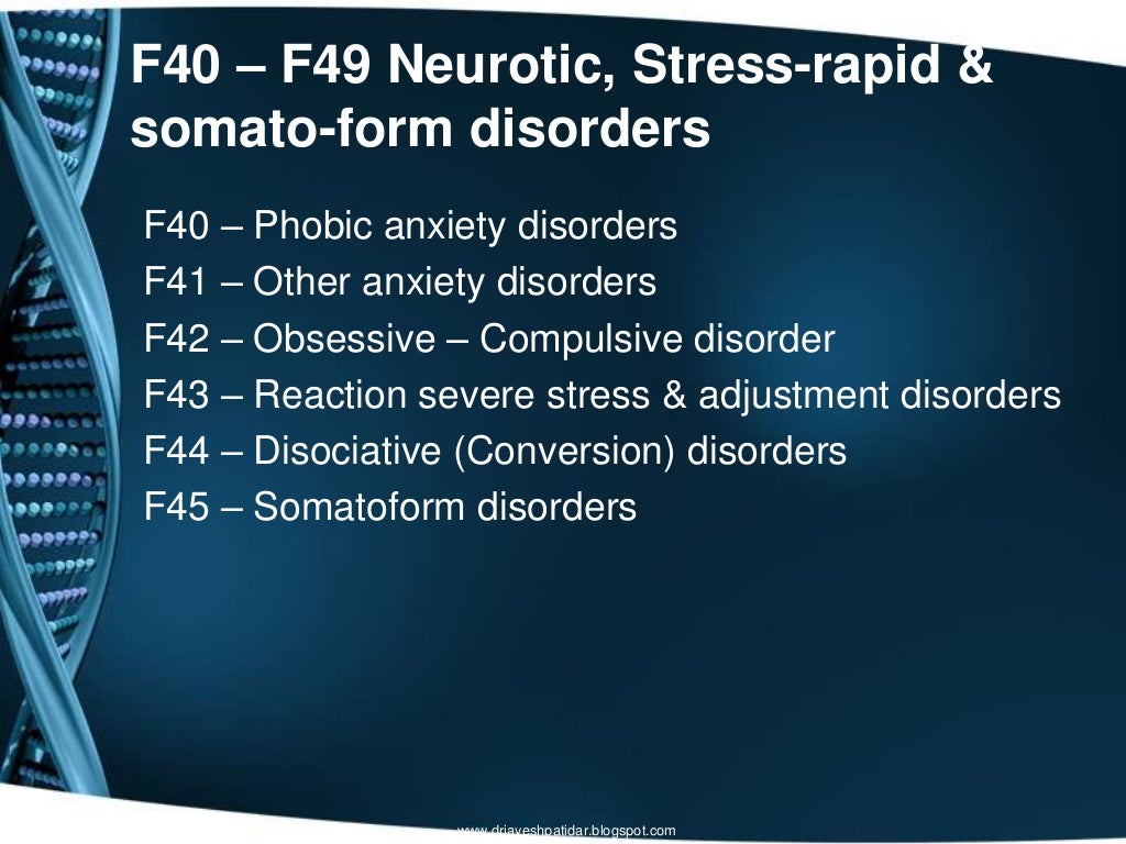 Classification Of Mental Disorder