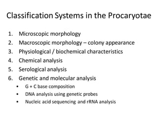 UNIT I-CLASSIFICATION OF MICROORGANISMS. | PDF