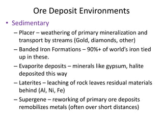 Ore Classifying Process Classification of Minerals, Ore forming process and Indian Distribution ...