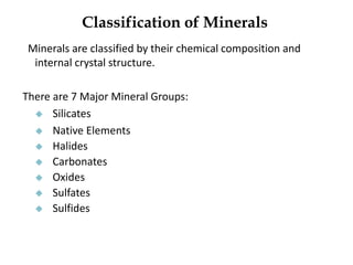 Ore Classifying Process Classification of Minerals, Ore forming process and Indian Distribution ...