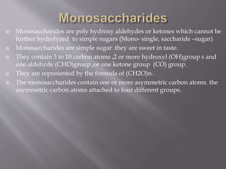Classification of monosaccharides, | PPTX