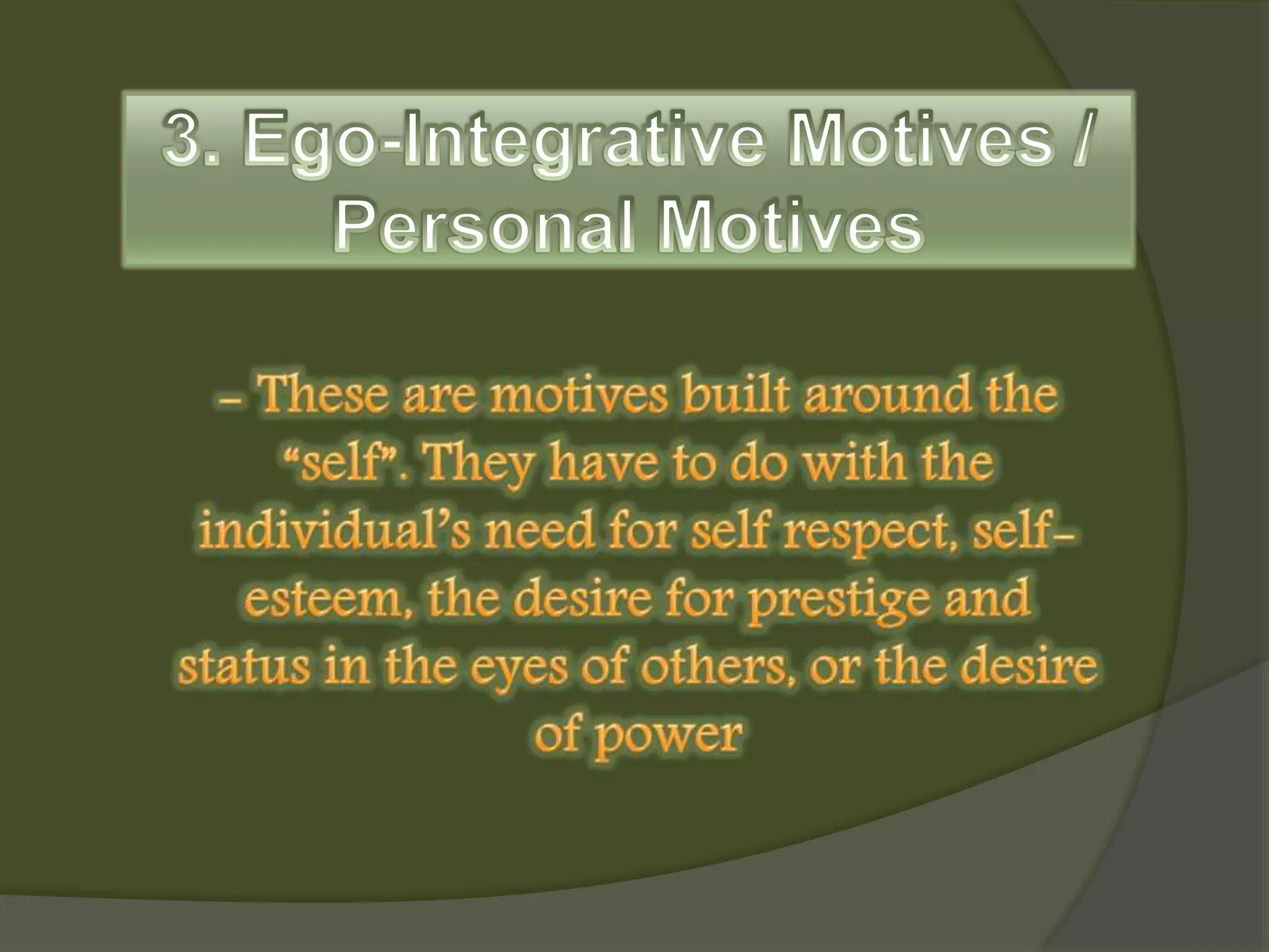 Classification of Motives