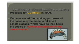 Classification of Partially Edentulous Teeth