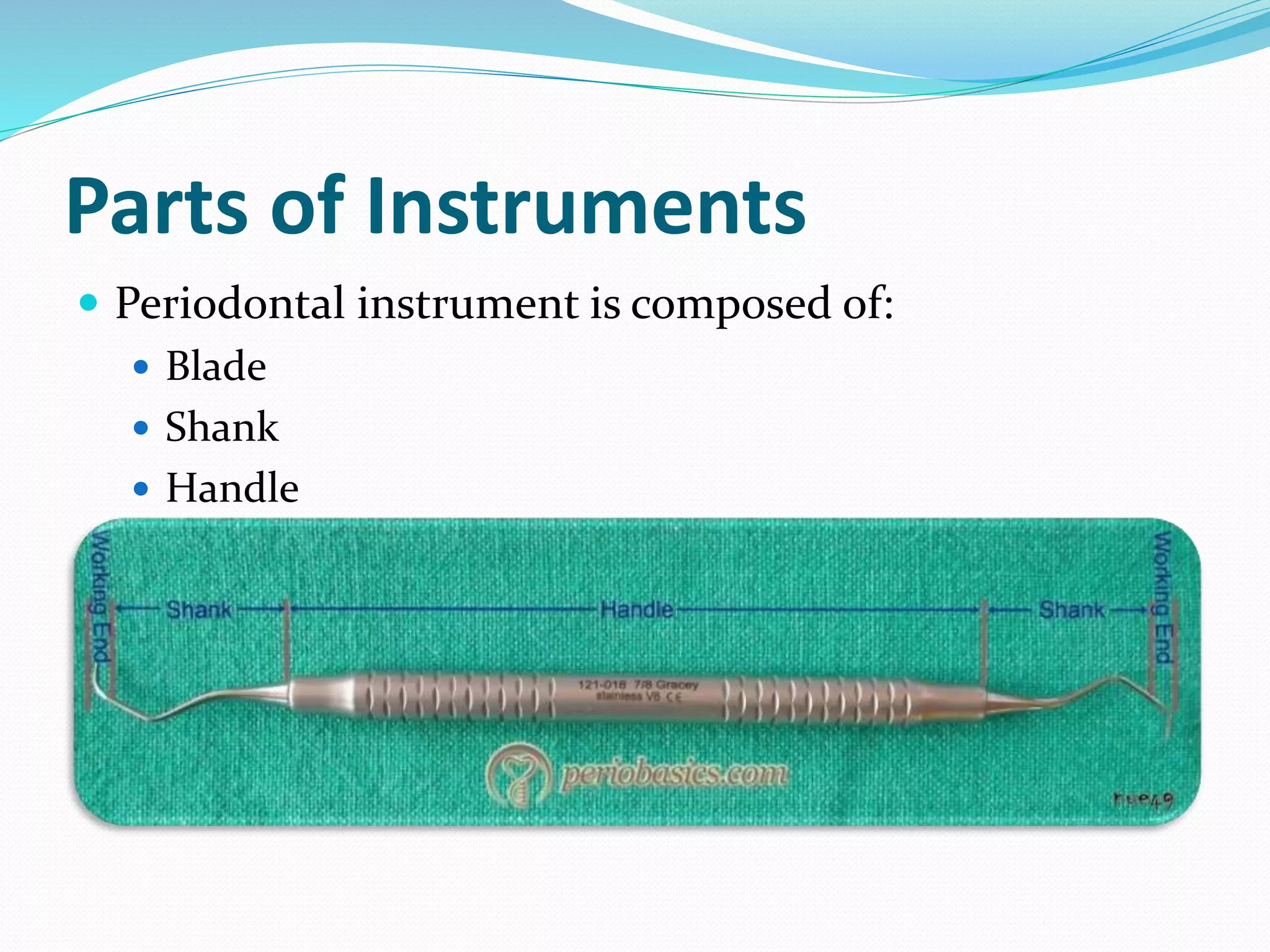 Classification of periodontal instruments PPT