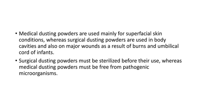 Classification of powders | PPTX | Oral care | Personal Care