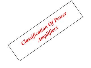 Classification of power amplifiers