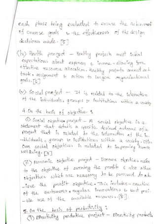 Classification of Project................