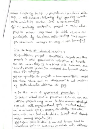 Classification of Project................