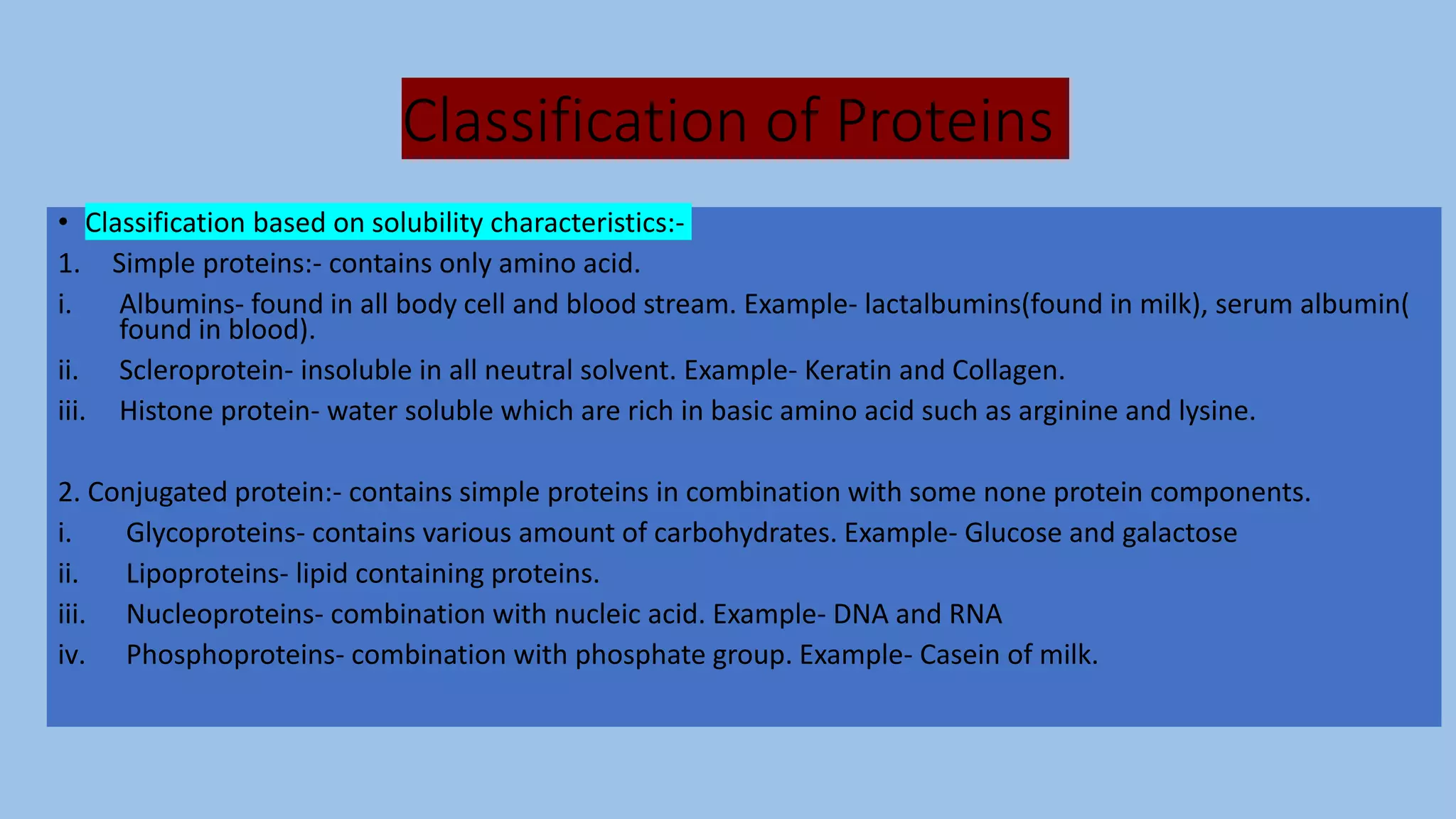 Classification of proteins | PPTX