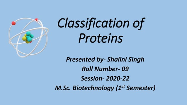 Classification of proteins | PPTX | Chemistry | Science