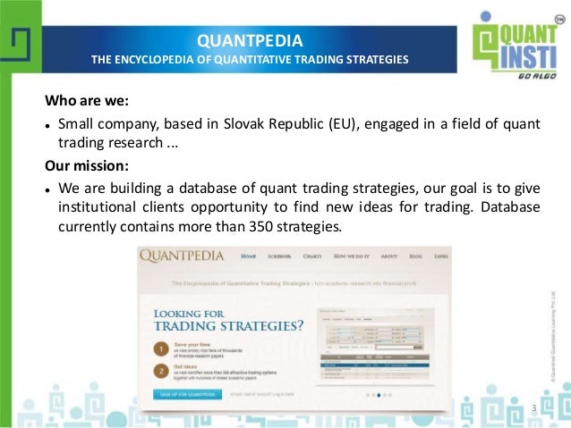 Encyclopedia of quantitative trading strategies