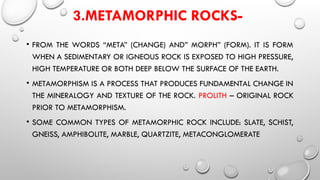 Morphing Rocks Classification of rocks. earth science pptx | PPTX