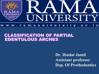 Dr. Ibadat Jamil
Assistant professor
Dep. Of Prothodontics
 