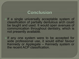 Class IV—Criteria 2Abutment conditionAbutment teeth condition is severely compromised .Abutments in four or more sextants have insufficient tooth structure to retain or support intracoronal or extracoronal restorations . Abutments in four or more sextants require extensive localized adjunctive therapy, i.e., periodontal, endodontic, or orthodontic procedures.Abutments have guarded prognosis.