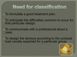 Requirements of a classification