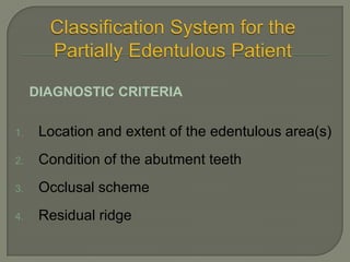 TERKLA AND LANEY MODIFICATION (1963):Combined kennedy’s and swenson’s classificationKennedy’s class II = swenson’s class IKennedy’s Class I  = Swenson’s Class II
