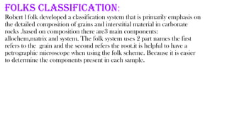 Sedimentary Rocks Classification Folk Comprehensive Classification and Characteristics of Sedimentary Rocks ...