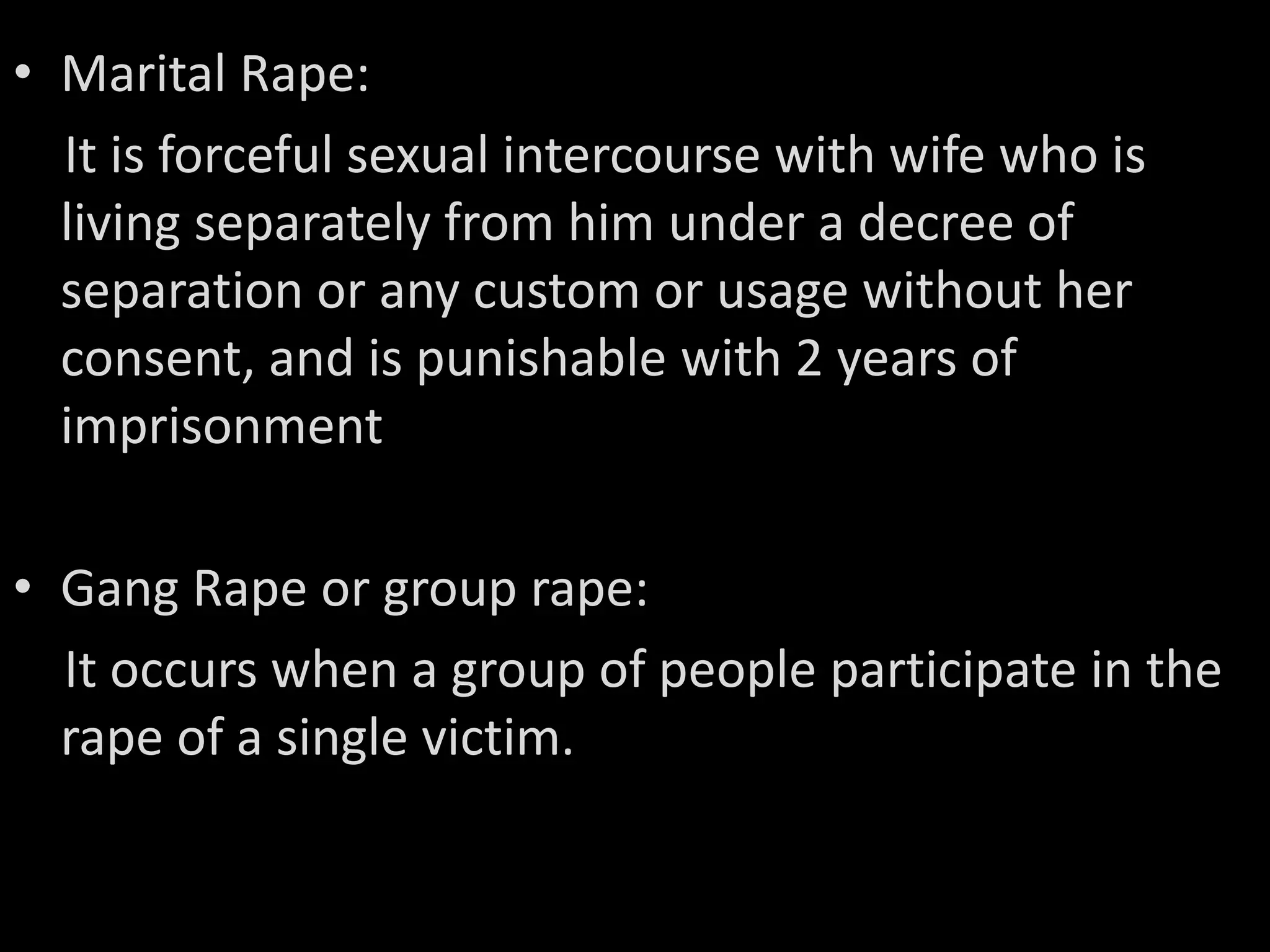 Classification of sexual offences and definition of rape | PPTX