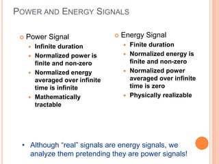 Classification of signals | PPTX