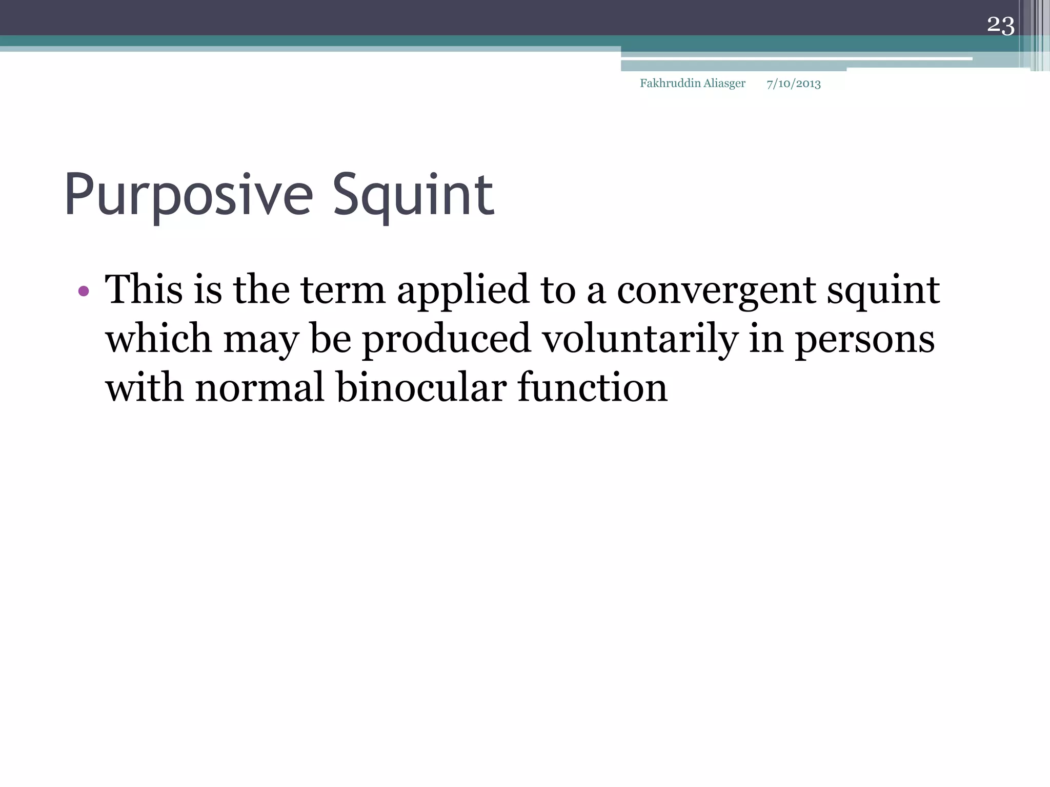 Classification of squint | PPT