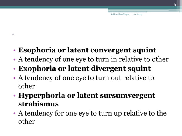 Classification of squint | PPT