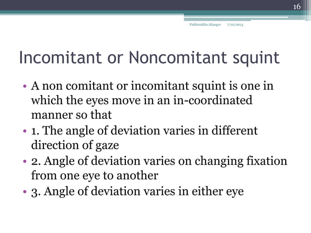 Classification of squint | PPT