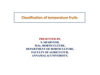 PRESENTED BY,
S. SHARVESH,
M.Sc. HORTICULTURE,
DEPARTMENT OF HORTICULTURE,
FACULTY OF AGRICULTUR,
ANNAMALAI UNIVERSITY.
 
