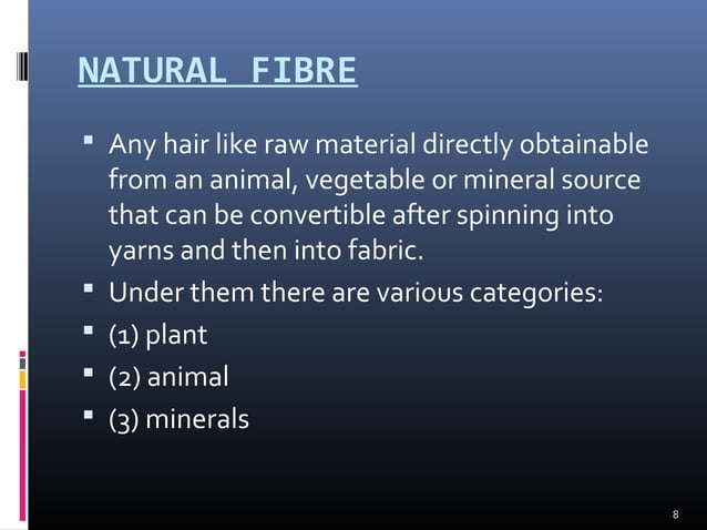 Classification Of Textile Fibers | PPT