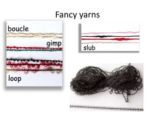Fancy yarns
 