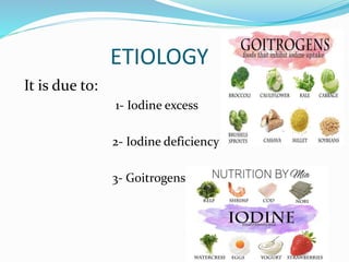 PREGNANCY
• Dose of levothyroxine is increased 20-25
microgram daily.
• Serum TSH and free T4 should be measured in
each trimester to adjust dose and maintain
normal levels of TSH.
 