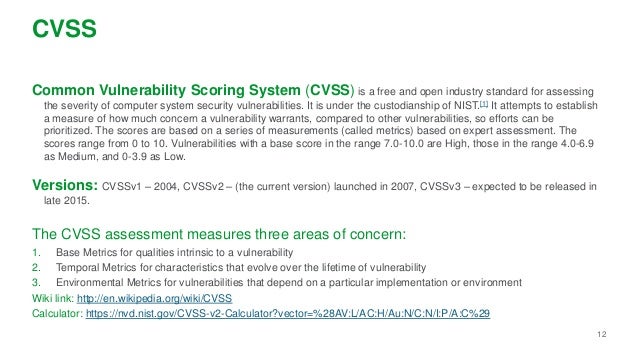 classification of vulnerabilities