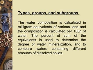 CLASSIFICATION OF WATERS for the just knowledge | PPT
