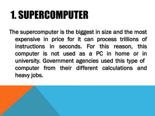 CLASSIFICATIONS OF COMPUTERS ALL About PC.pptx