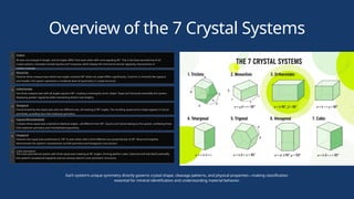 Comprehensive Classification and Analysis of Crystal Structures and ...