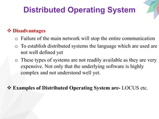 Classifications of OS.pptx | Operating Systems | Computer Software and ...