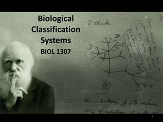 Biological
Classification
Systems
BIOL 1307
1
 