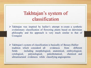Bessey Classification System Classification Systems _ Hutchinsons_Taktajan_Phylogenetic system | PDF