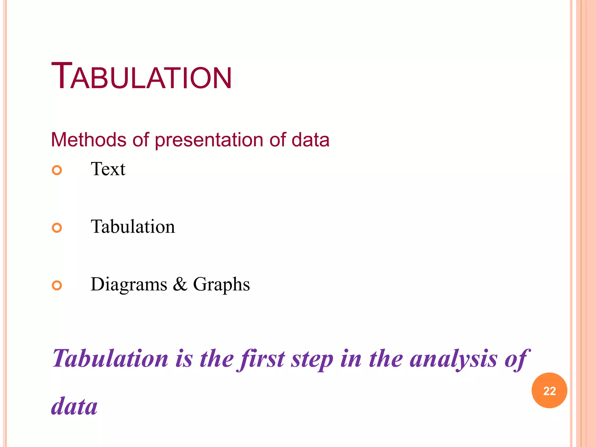 Classification and tabulation of data | PPTX | Physics | Science