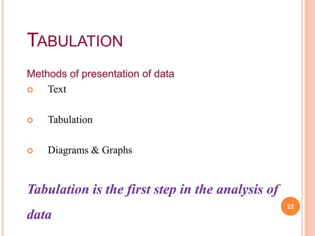 Classification and tabulation of data | PPTX | Physics | Science