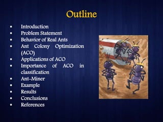 Classification with ant colony optimization | PPTX