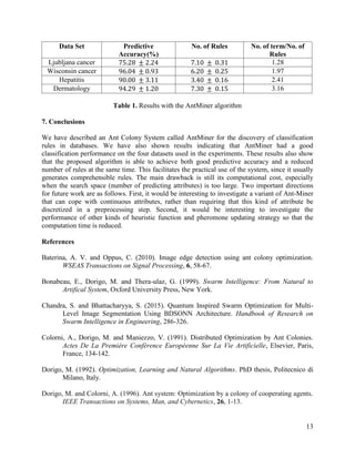 Classification with ant colony optimization | PDF