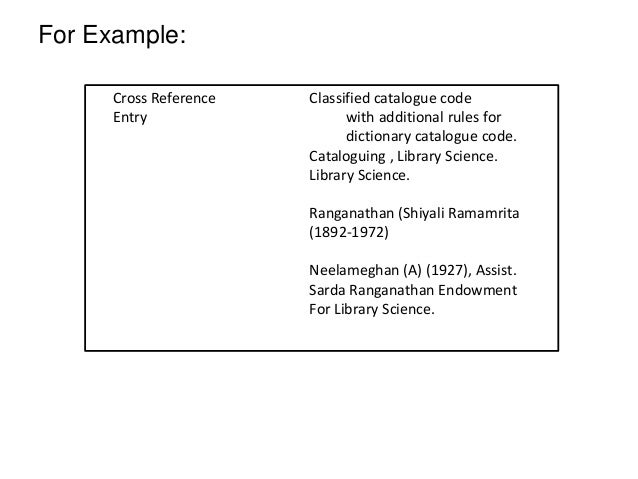 How to write catalogue entry image