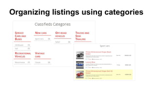 Organizing listings using categories
 