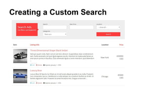 Creating a Custom Search
 