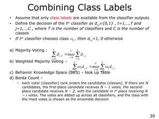Tth Labels Introduce to approaches of classifiers combination | PPT
