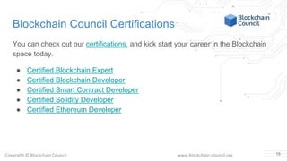 Copyright © Blockchain Council www.blockchain-council.org
Blockchain Council Certifications
You can check out our certific...