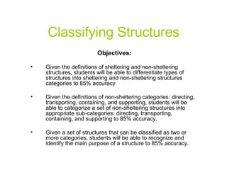 Classifying Structures ,[object Object],[object Object],[object Object],[object Object],[object Object],[object Object],[object Object]