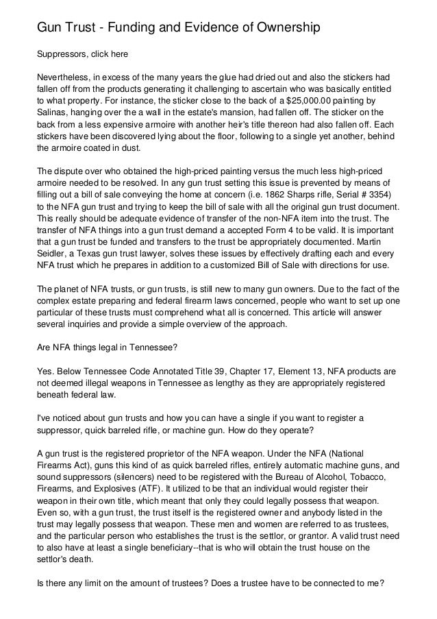 gun trust funding and evidence of ownership 1 638 jpg cb 1350673735 silencer trust form