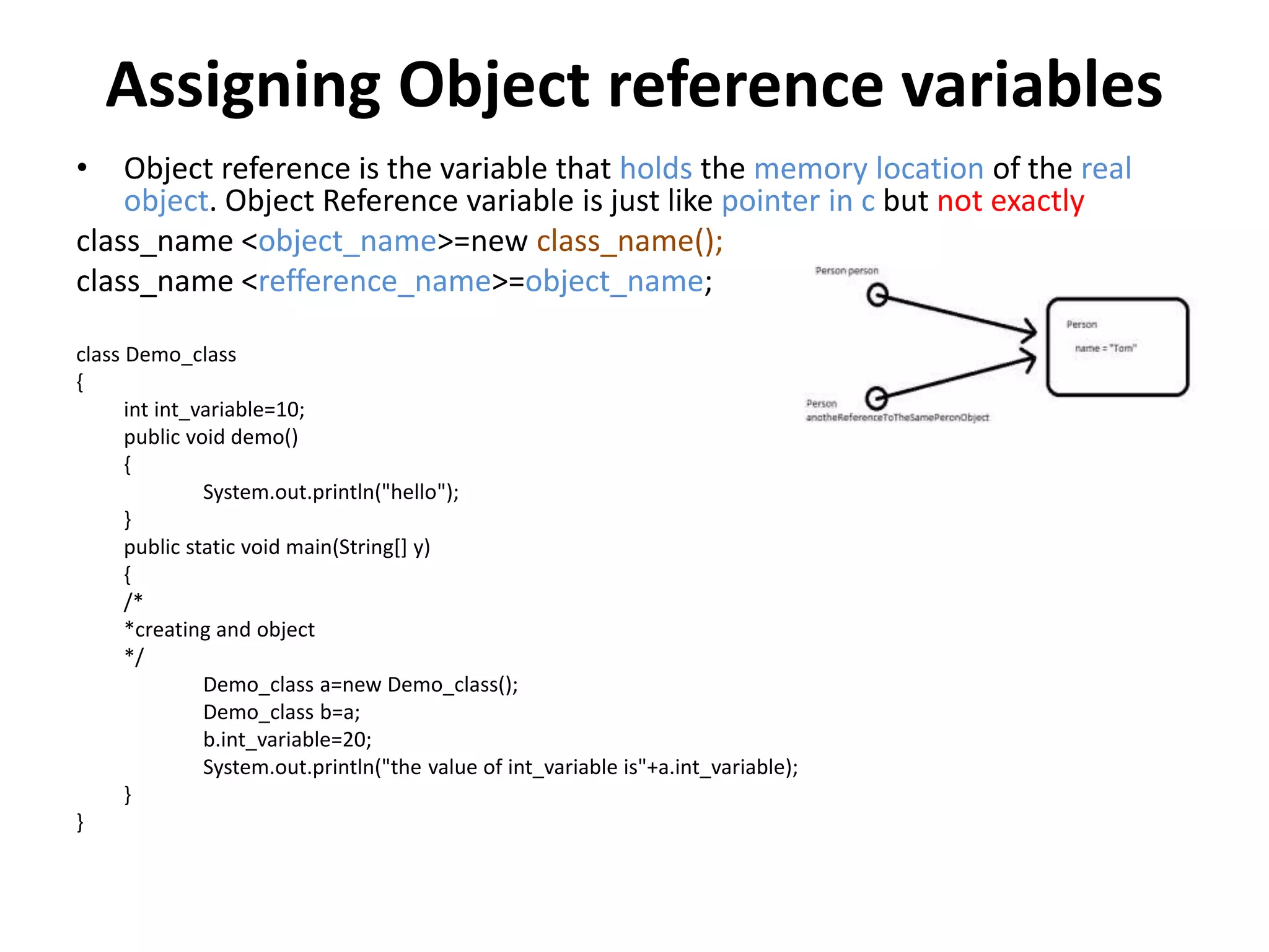 Class introduction in java | PPT