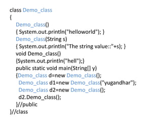 Class introduction in java | PPT